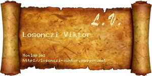 Losonczi Viktor névjegykártya